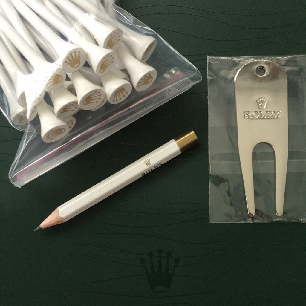 Rolex Golf Tees Divot Tool Pencil Set New